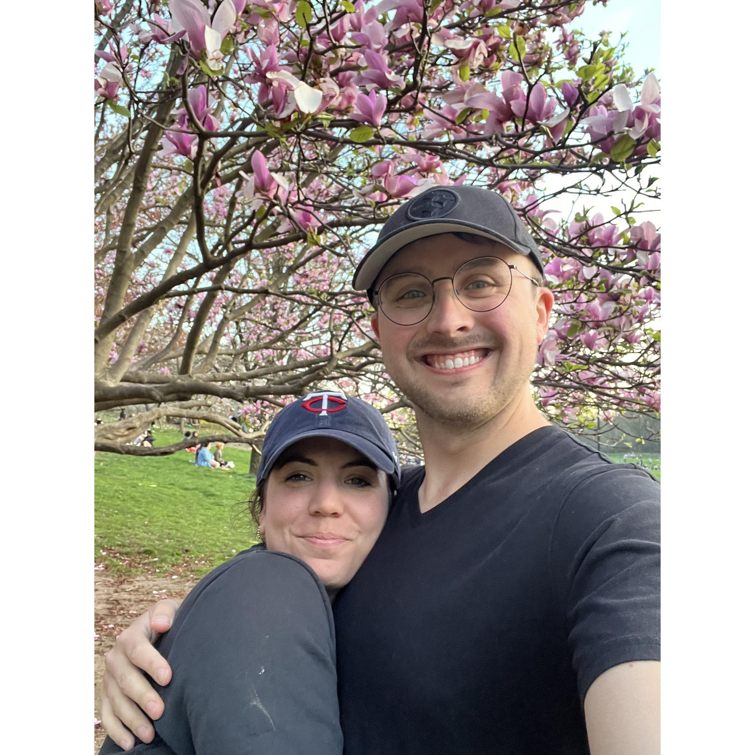 Cherry blossom and magnolia scouting Prospect Park