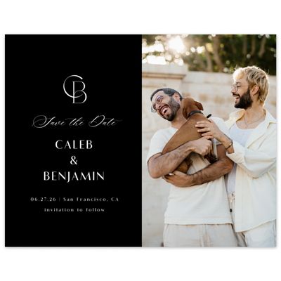 Black Wedding Digital Save the Date - Kenai Photo