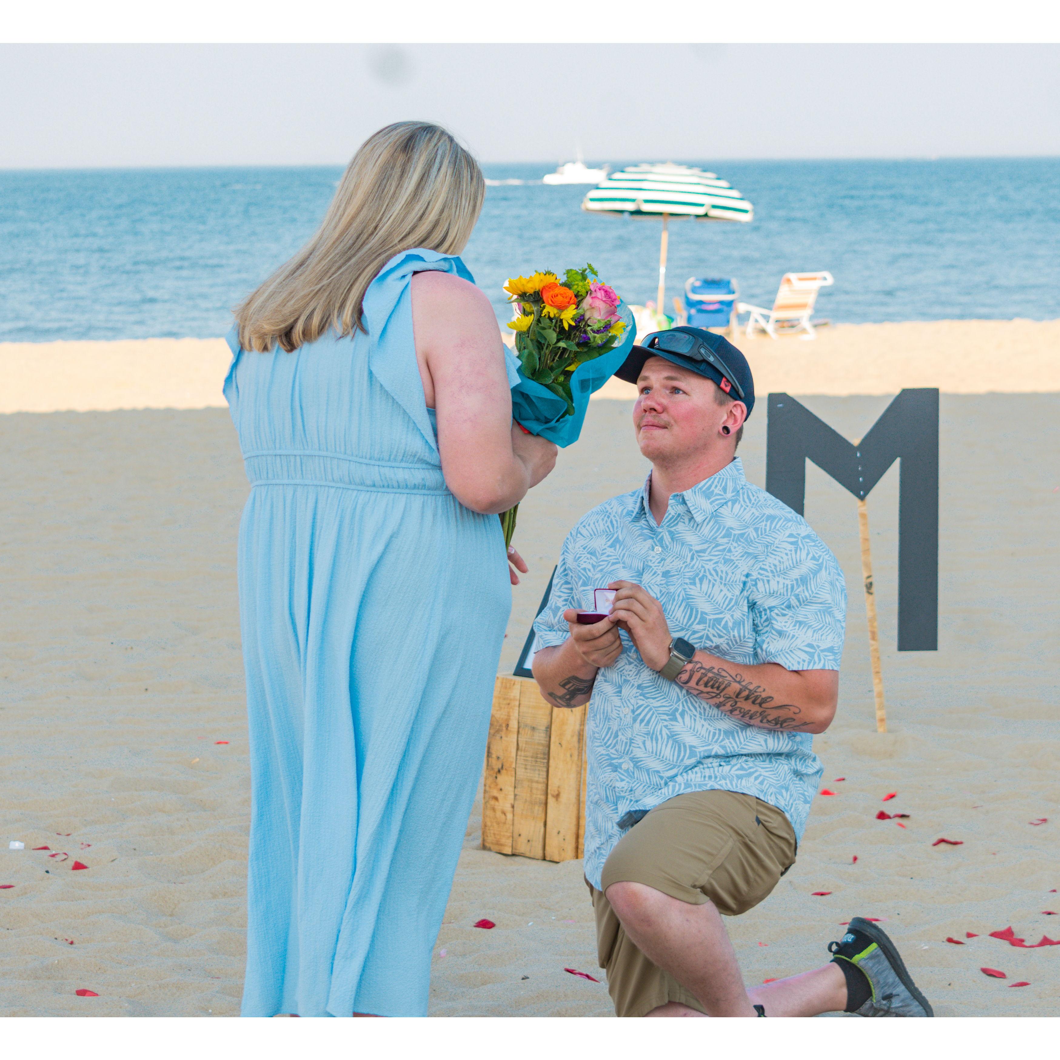 He dropped to one knee and it was the easiest question I ever had to answer