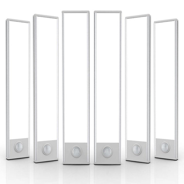 6 Pack Under Cabinet Lights Wireless, 40 LED Motion Sensor Light Indoor Rechargeable Magnetic Closet Lights Battery Operated, Under Counter Lights for Kitchen, Wardrobe, Hallway, Stairs