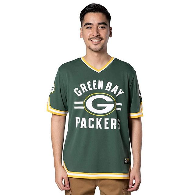 Ultra Game NFL mens Standard Jersey V-neck Mesh Stripe Tee Shirt