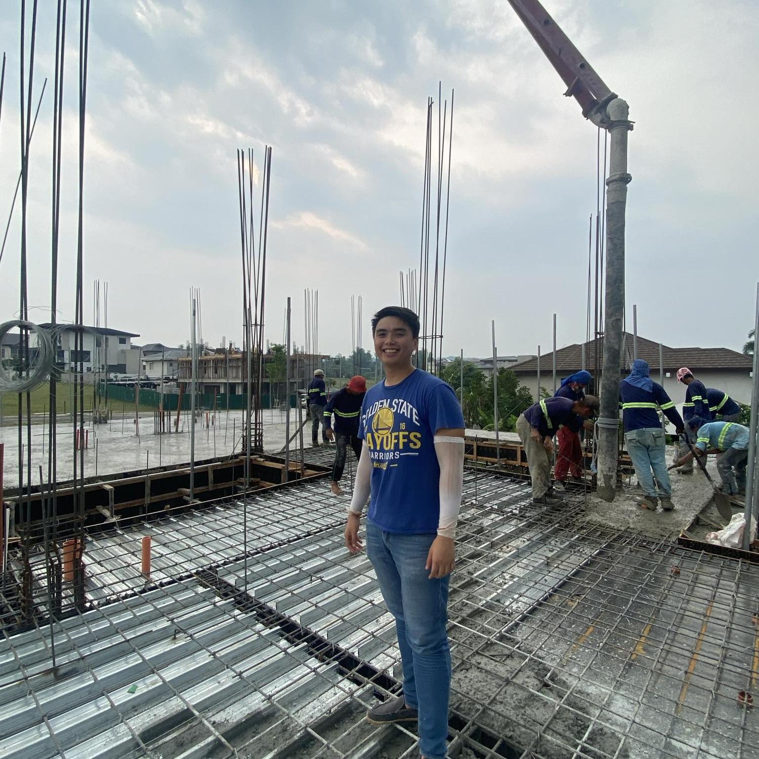On the very start of our relationship, Clarisse will always post notes in her bedroom that she wants to build houses. Nicolo said, "ok thats what we are going to do."
Today, that is now what we do.