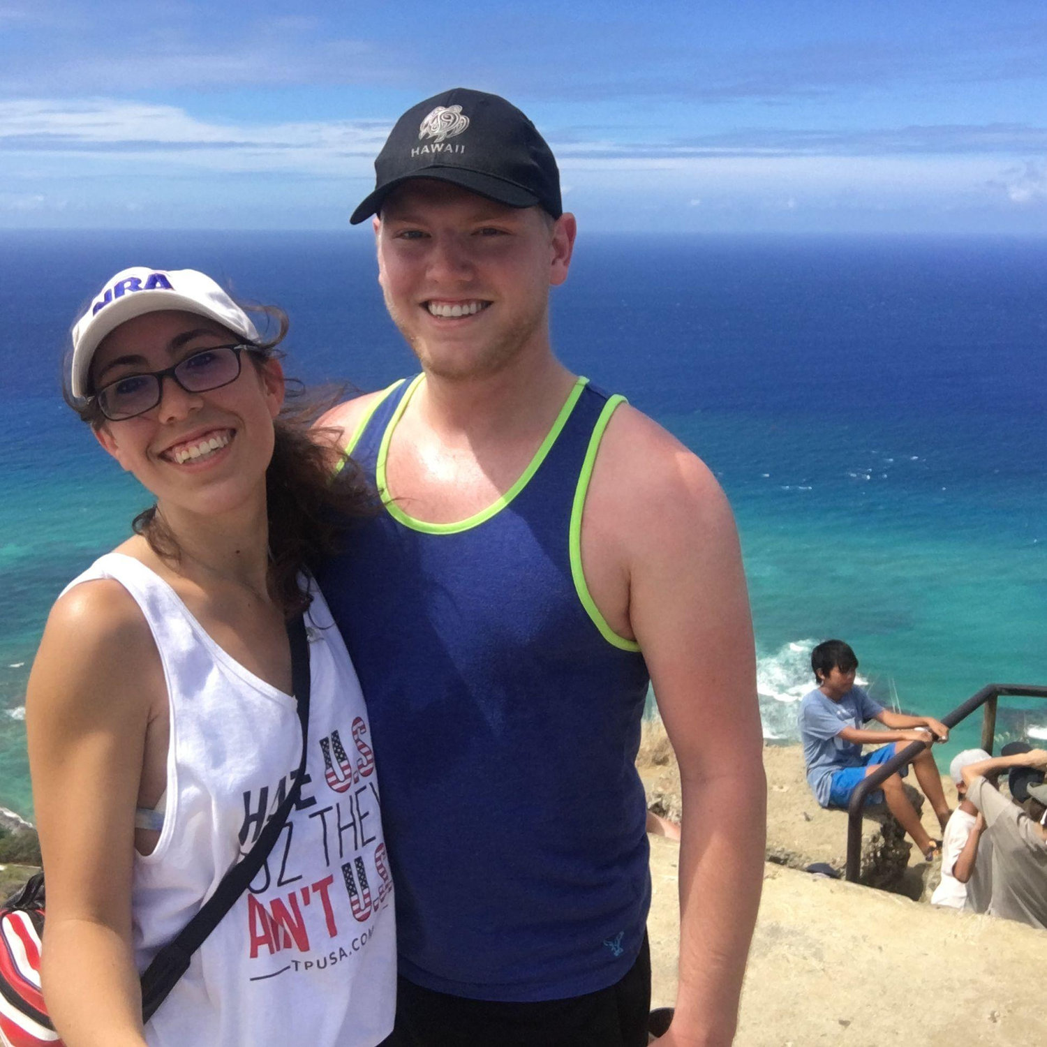 After hiking up Diamond Head in Hawaii - Summer 2017 (Grant's first trip to the island!)