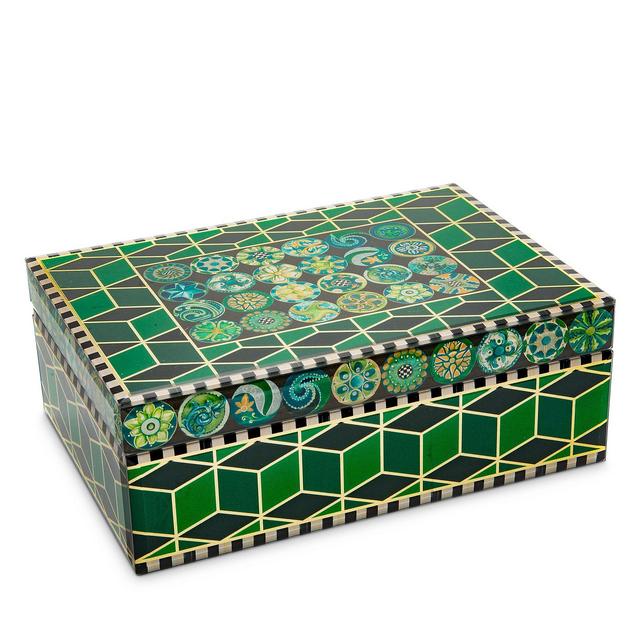 Mackenzie-Childs Large Vintage Buttons Jewelry Box