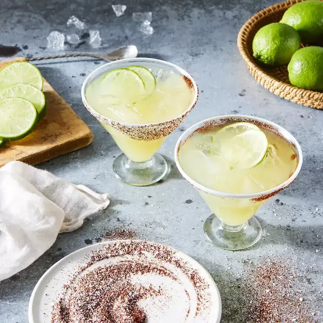 Sobremesa Hand-Blown Recycled Margarita Glasses, Set of 2