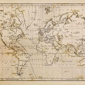 Old map of the world