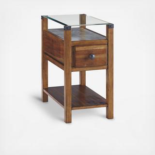 Diamenton Glass Top End Table