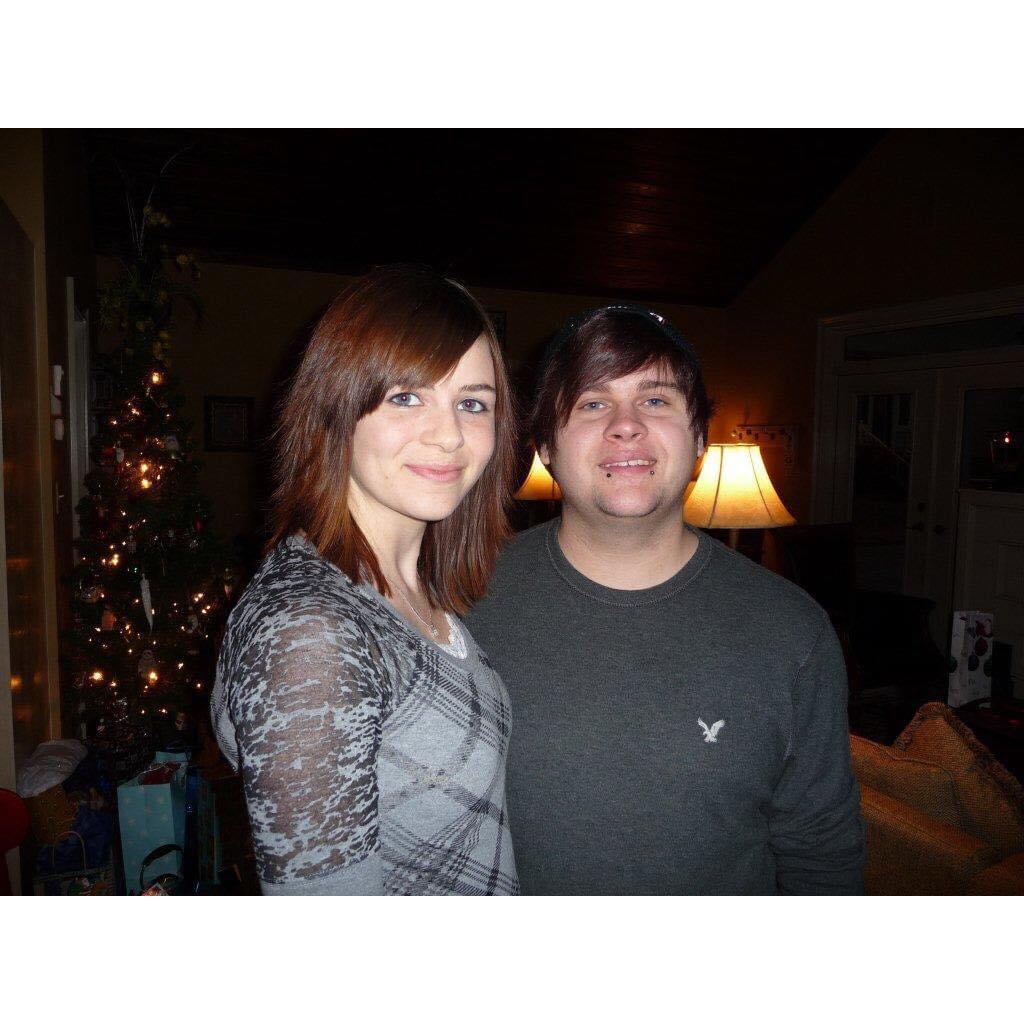 Our very first photo together, taken two weeks after we started dating.