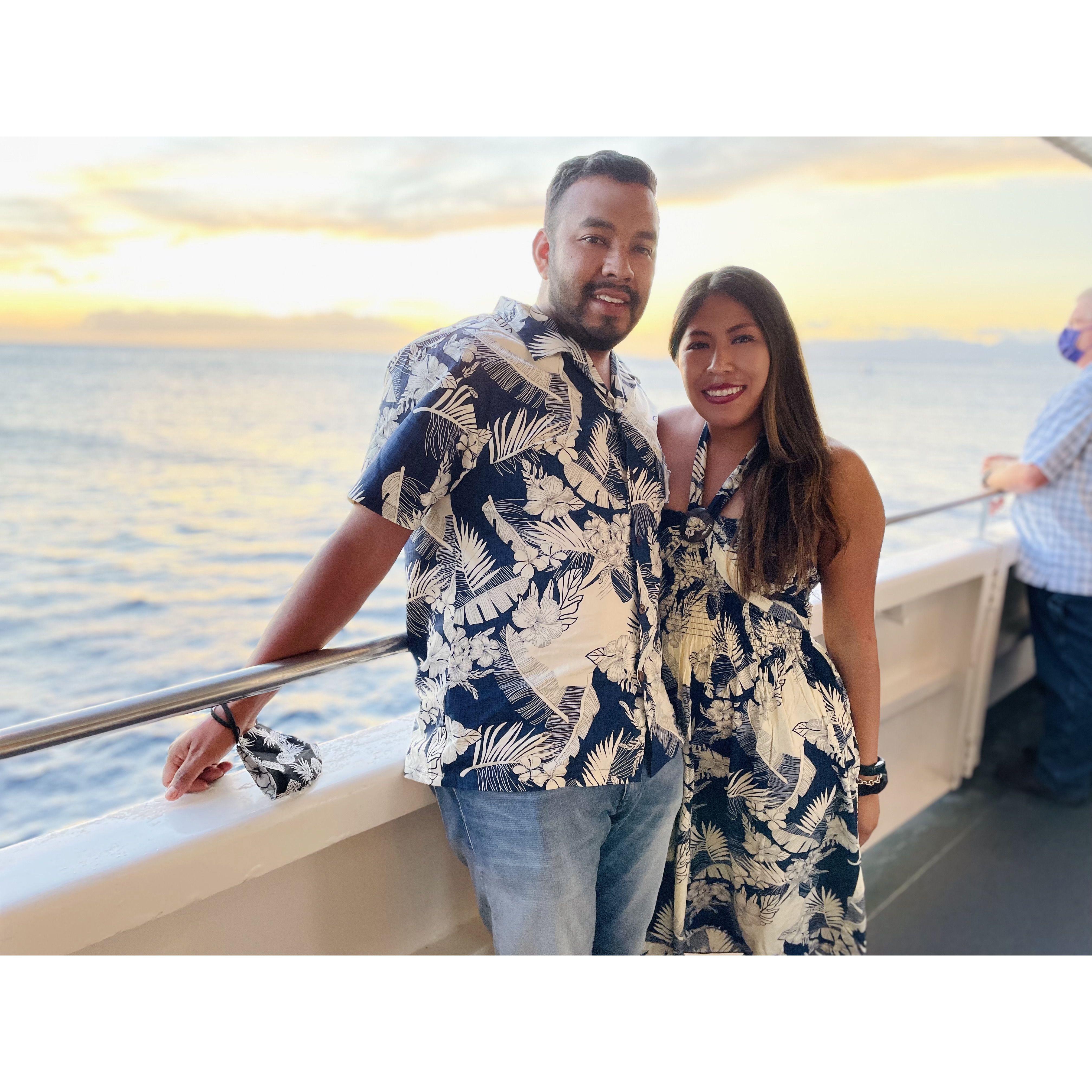 Sunset dinner in Hawaii.