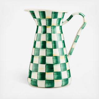 Emerald Check Stainless Steel Practical Pitcher