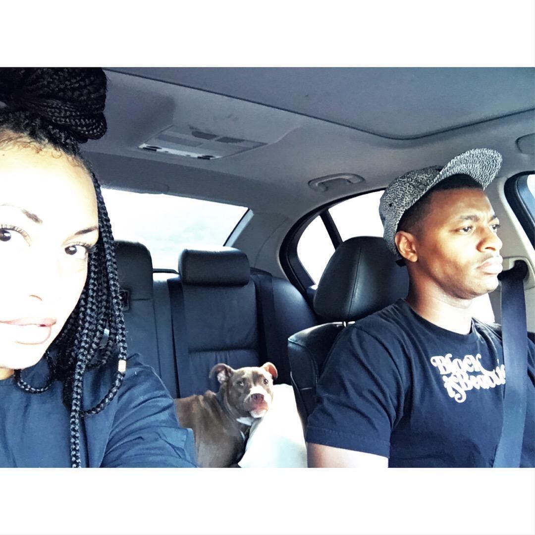 Our first family road trip. Phife is STILL mad.