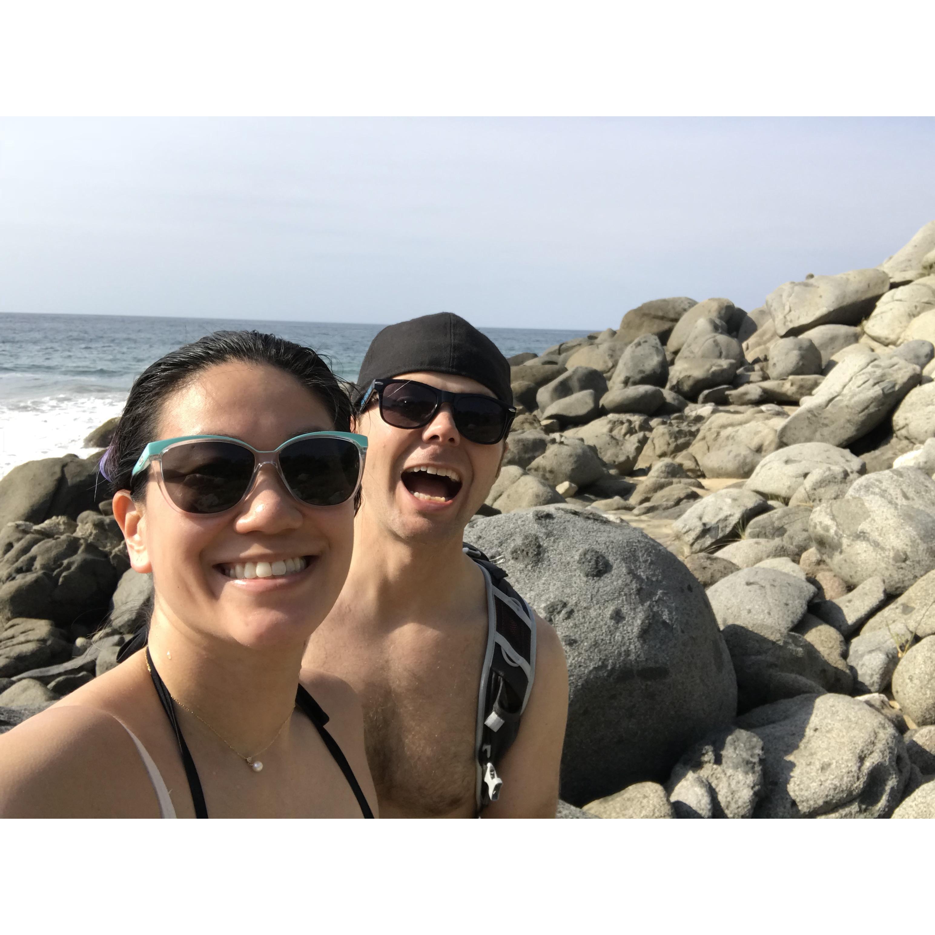 Scott said "let's go hike."  And Janet properly ended it after the bouldering lasted 20 minutes and we realized we had no chance of getting around the island by nightfall.