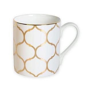 Nevaeh White by Fitz and Floyd - Nevaeh White® by Fitz and Floyd® Lattice Mug in Gold
