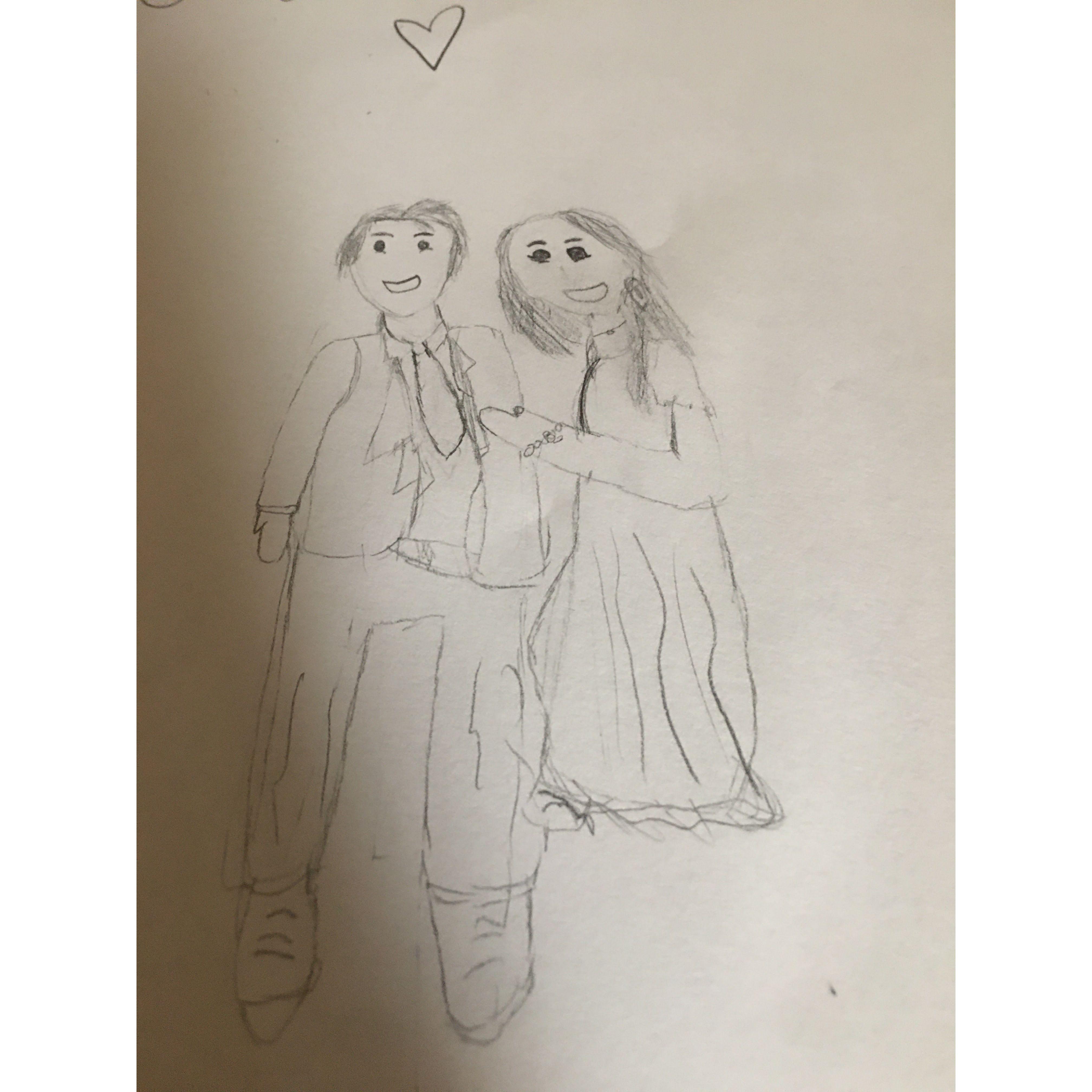 Whitney drew a photo of Jacob and I!