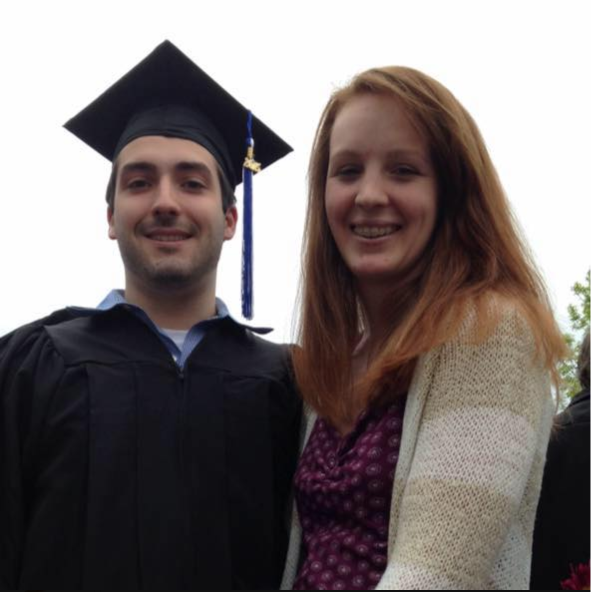 A picture taken right after Cameron's graduation in 2015