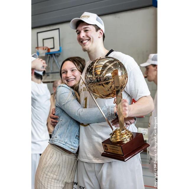 Sander's championship win! Delaney flew in to surprise him.