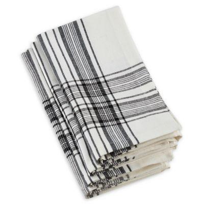 Saro Lifestyle Barry Napkins in Black (Set of 4)