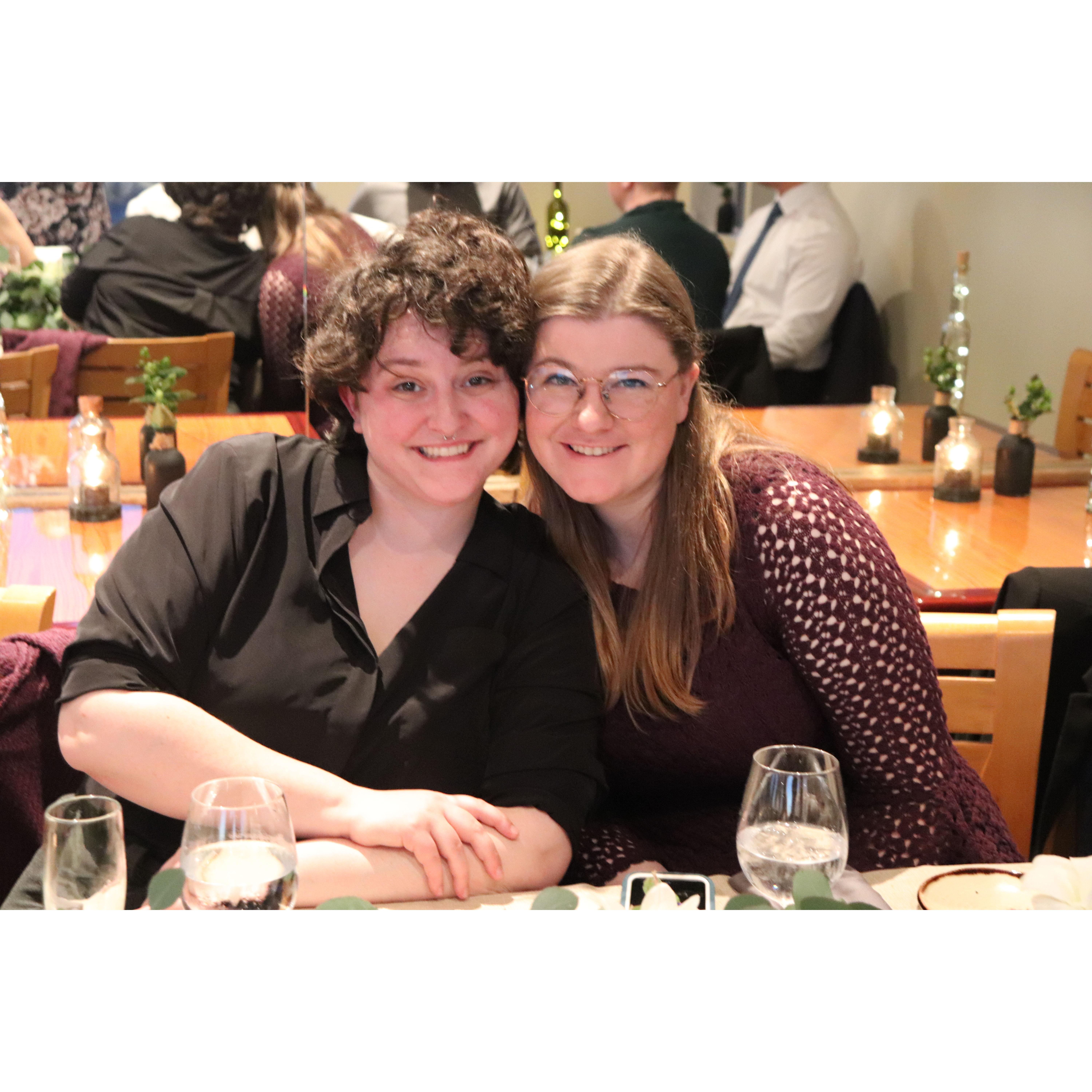 Kayla and Sami at the Vue Kitchen.