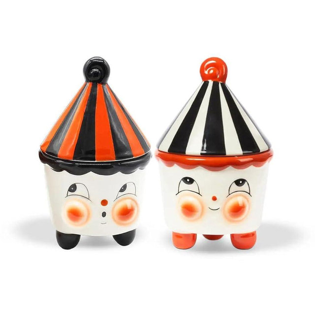 Carnival Cottage by Johanna Parker & Magenta Halloween Trink Jars Set of 2 6" Tall x 3" Round JP6001