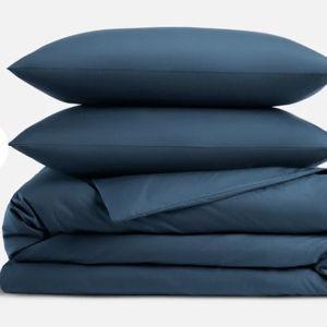 Classic Percale Duvet Set| Full/Queen | in Abyss (Navy)