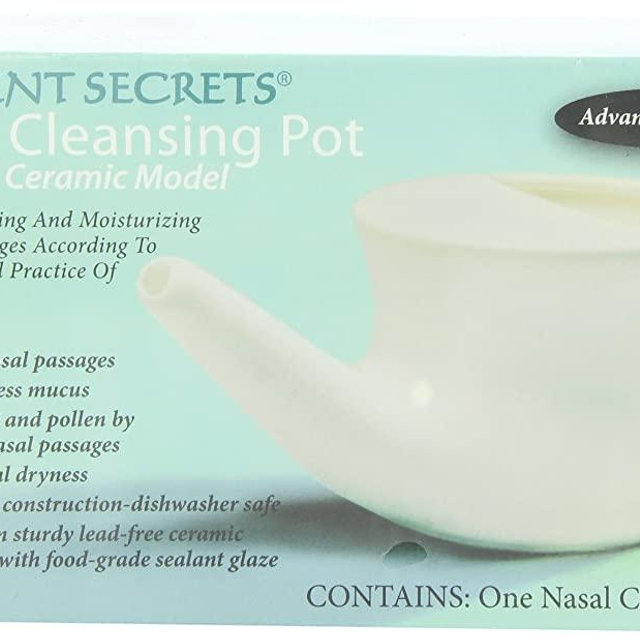 Ancient Secrets Ceramic Nasal Cleansing Pot, 1 Neti Pot