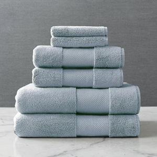Frontgate Resort Collection Bath Towels - Washcloths, set of two in Chambray
