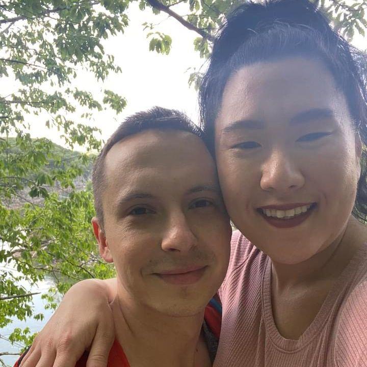 This was from our second date, we went hiking, little did Marshall know, Robin hates hiking! But she did it!