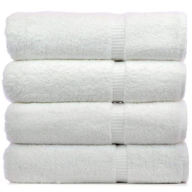 Luxury Hotel & Spa Towel Turkish Cotton (White, Bath Towel - Set of 4)
