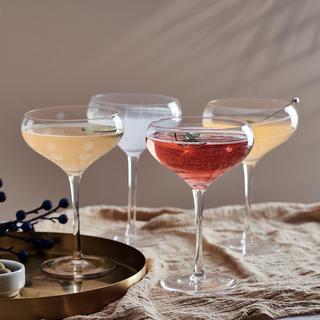 Cheers Coupe Cocktail Glass, Service for 4