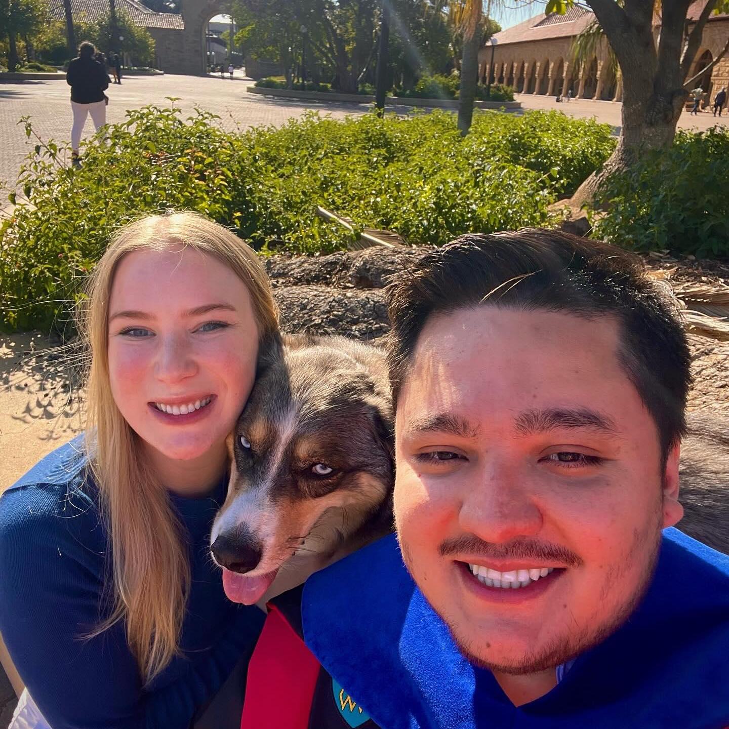 PhD graduation with us and Ollie!