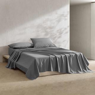 Washed Percale 4-Piece Sheet Set