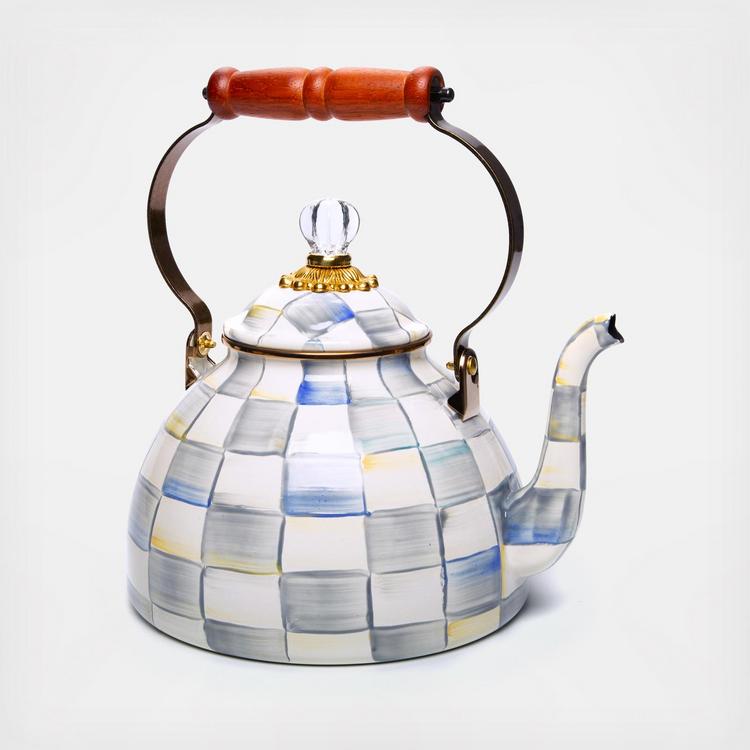 MacKenzie-Childs, Sterling Check Tea Kettle | Zola