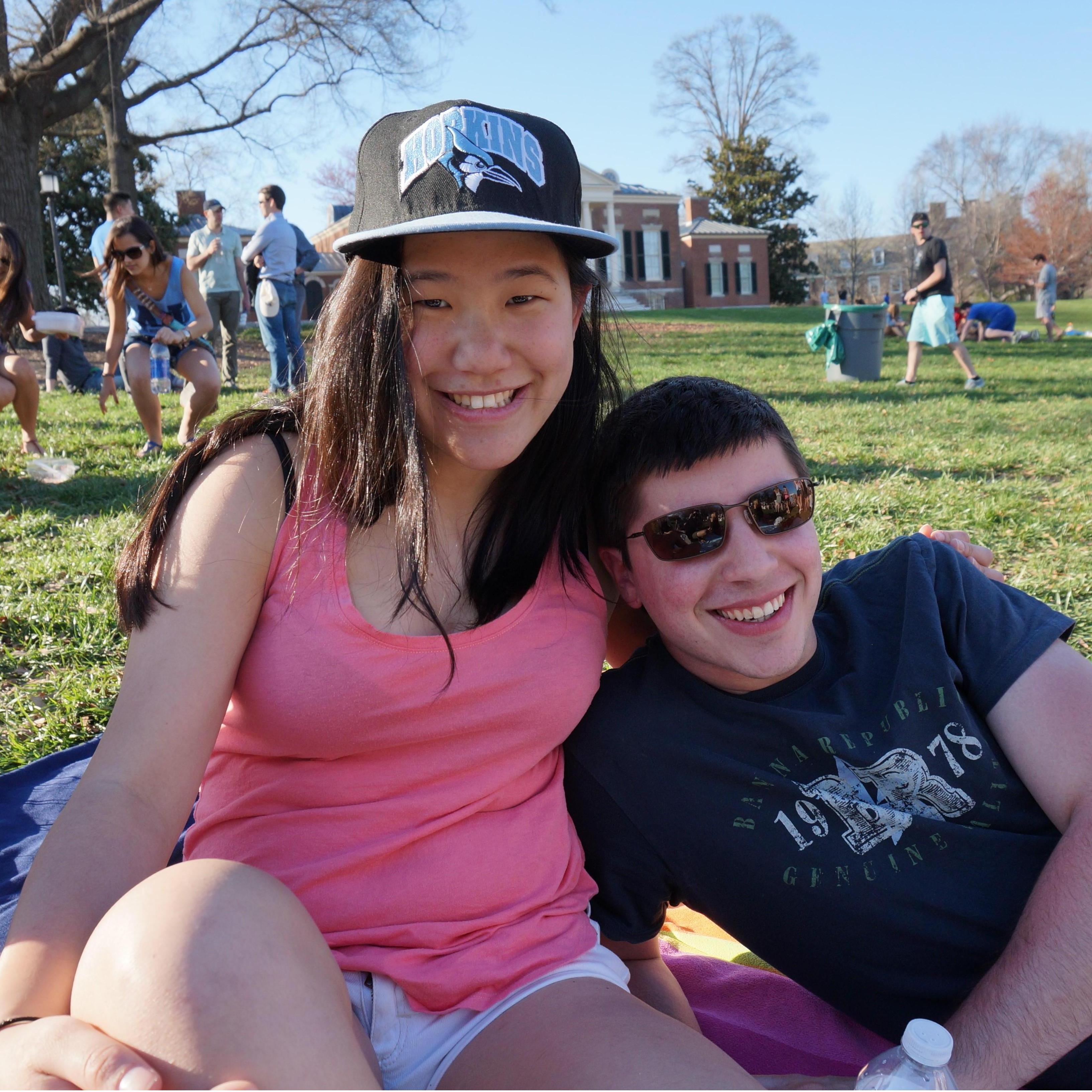We're hoping for some perfect weather like senior year on the Johns Hopkins beach