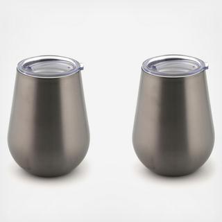 Stemless Wine Tumblers, Set of 2