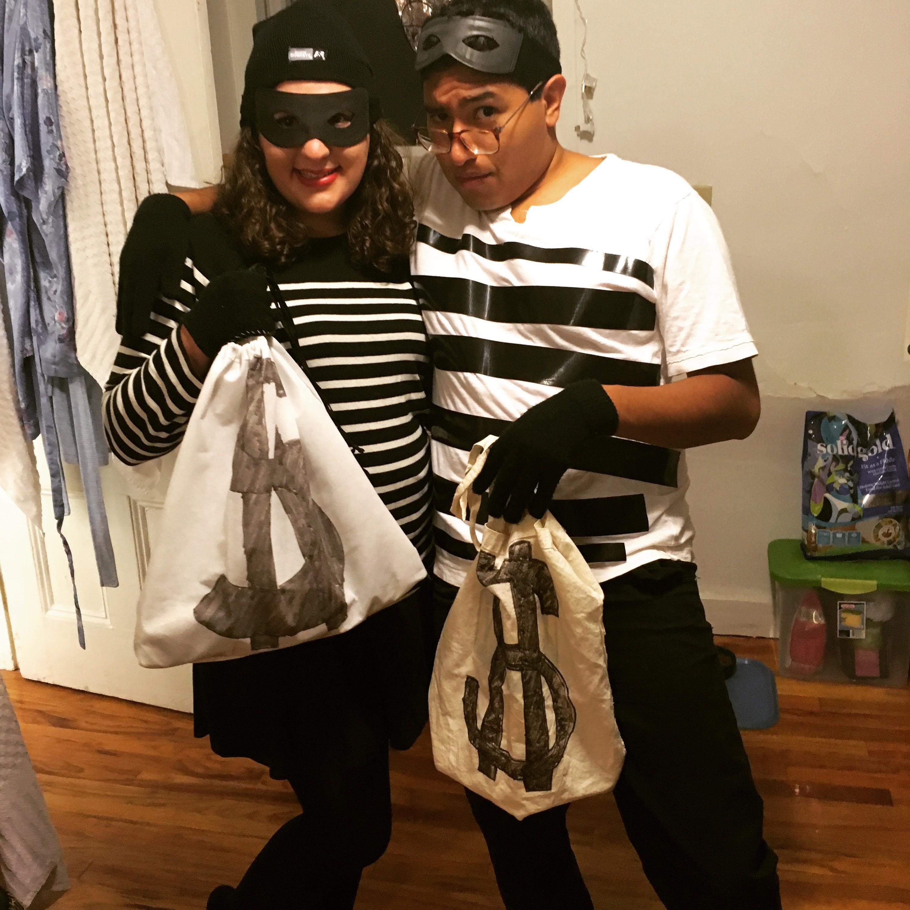 Halloween of 2016 in Portland, ME. We both dressed as burglars. Amanda kept joking that Jake stole her heart!