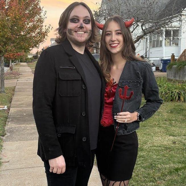 Our fourth Halloween - Skeleton and Devil