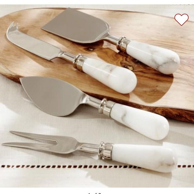 White Marble Cheese Knives - Set of 4
