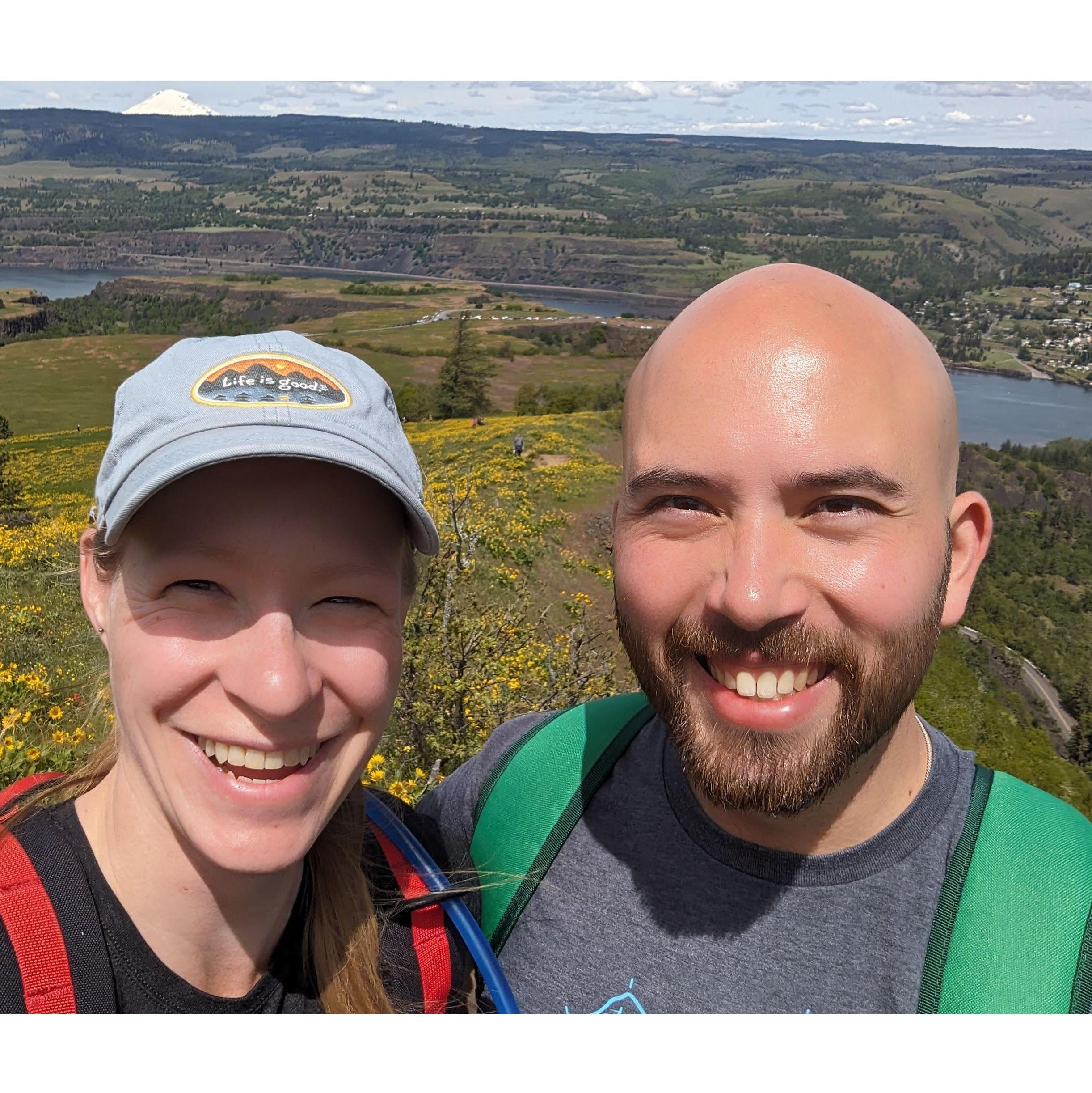 Hiking up McCall Point in the Columbia Gorge