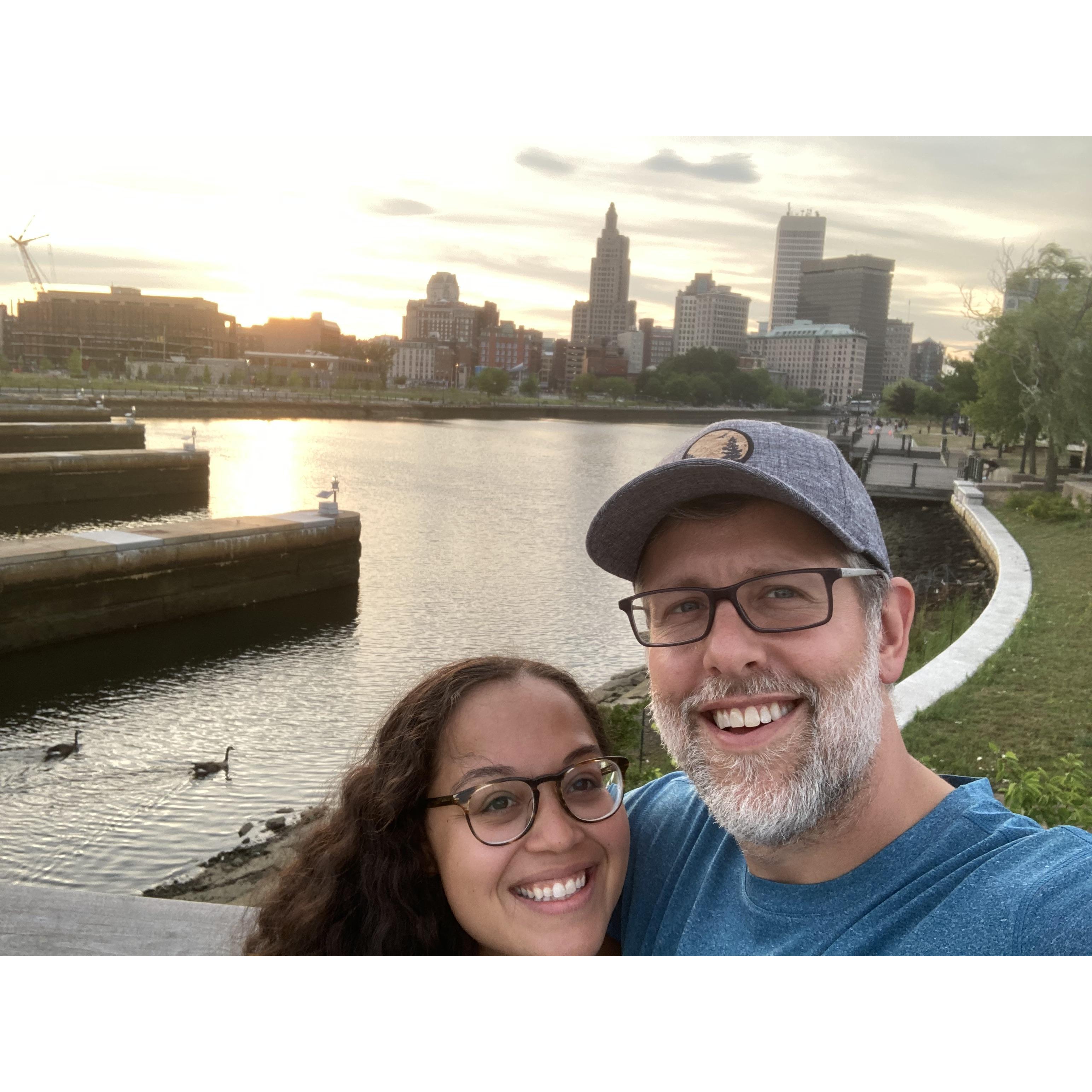 Skyline in our new city of Providence