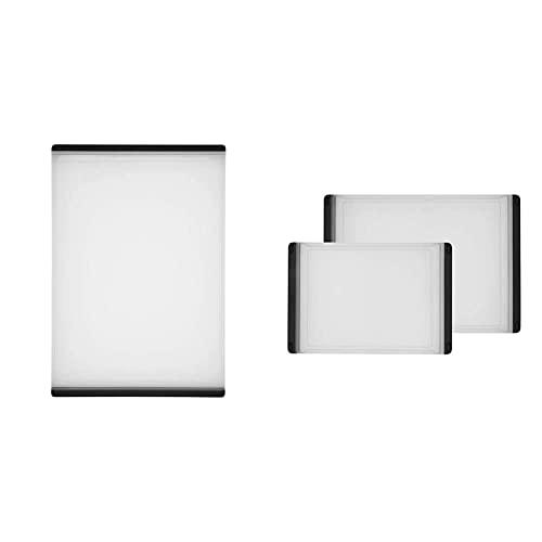 OXO Good Grips Carving and Cutting Board,Clear,One Size & Good Grips 2-Piece Cutting Board Set,Clear,Multi