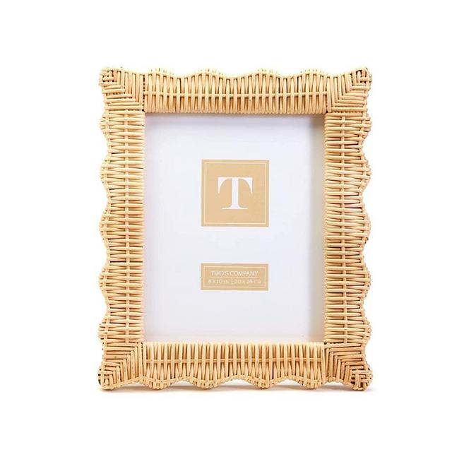 Two's Company Wicker Weave 8" x 10" Photo Frame