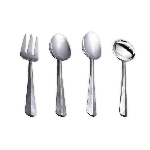 INOX Artisans Ridge 4-Piece Hostess Serving Set in Steel