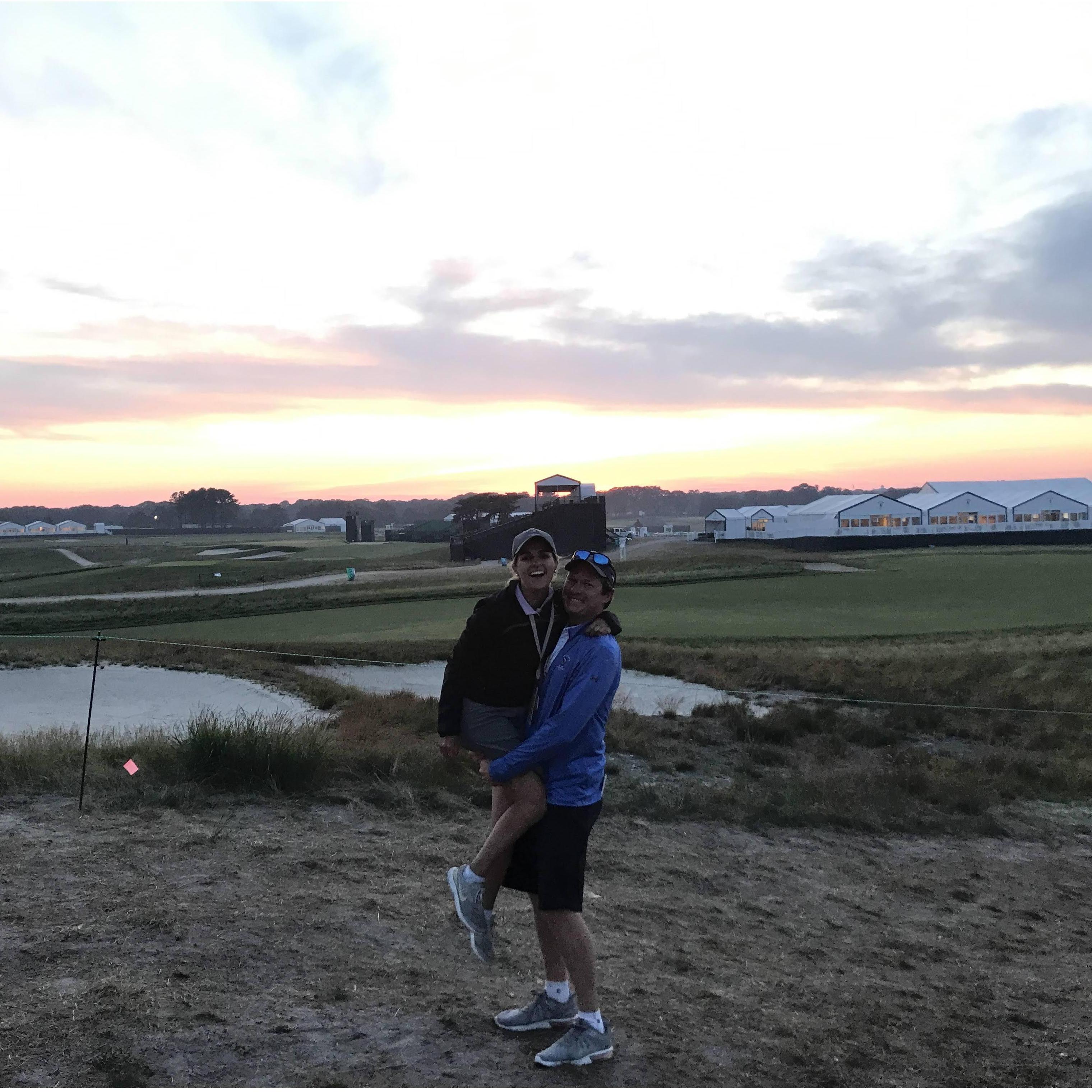 Celebrating Kerry's completion of the 2018 U.S. Open Championship at Shinnecock Hills - June 2018.