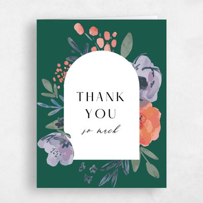 Emerald, Green Wedding Thank You - Colletta Portrait
