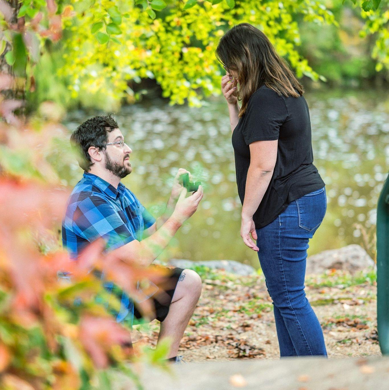 The day Kyle popped the question! 6 years to the date and in the same spot as our first date and first kiss! (9/21/25)