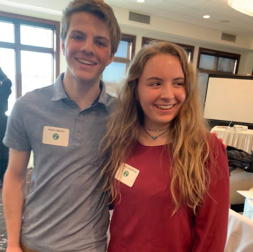 First picture ever together, high school alpine ski banquet circa 2020