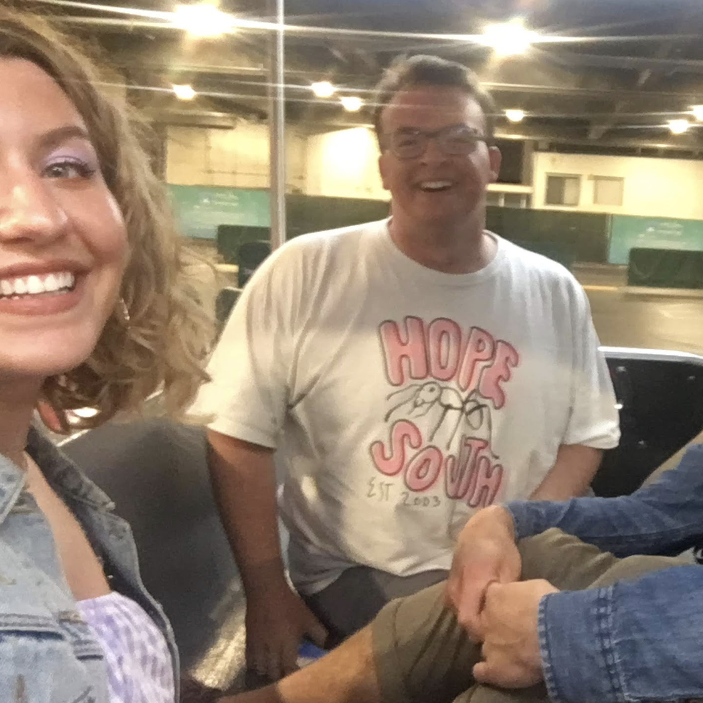 bad selfie on faith's birthday at disneyland, ft. colton of our wedding party's hands, also pre-dating, 5/6/19. coincidentally, the first day logan joked about marrying faith!