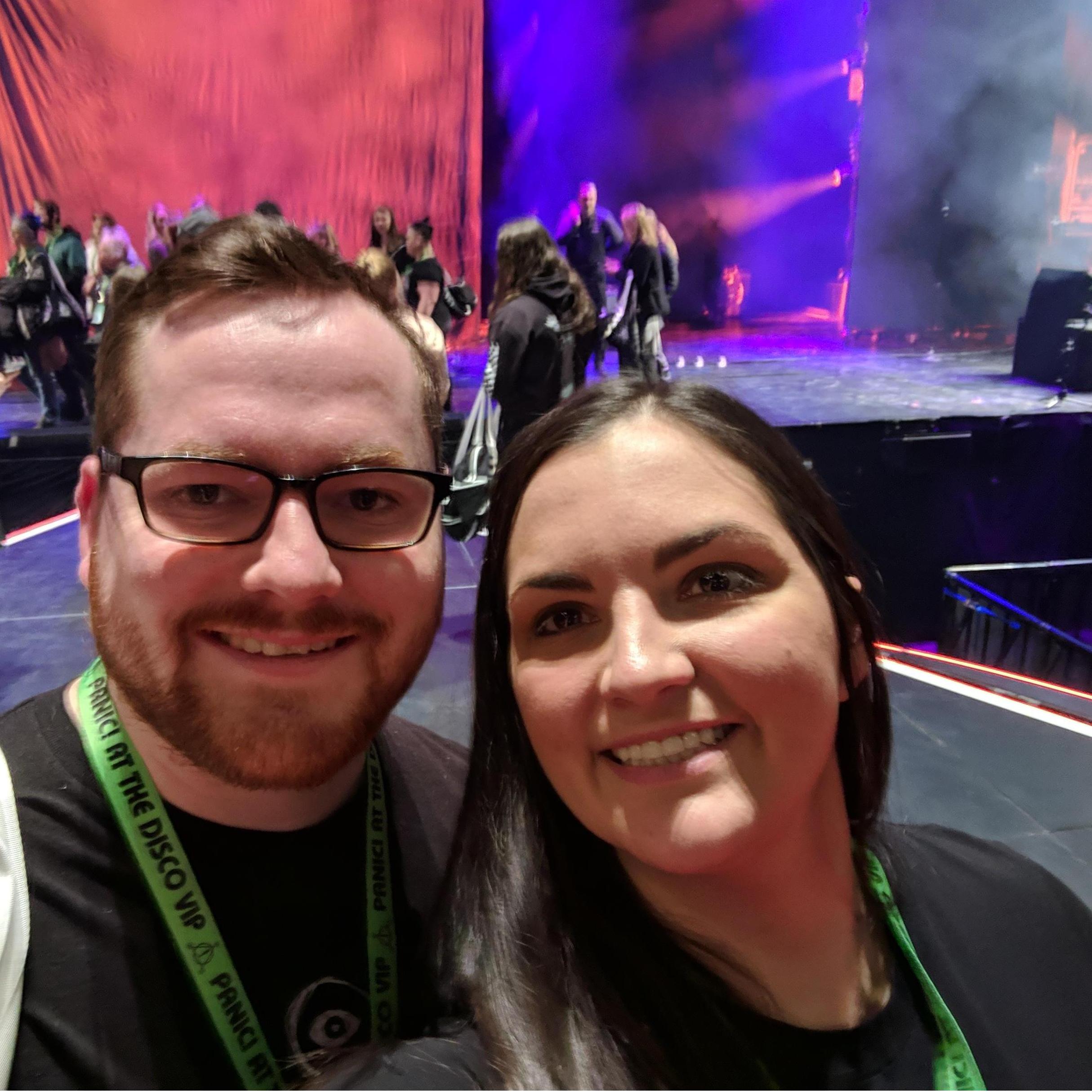 We got to check out the stage before Panic! at the Disco came on!