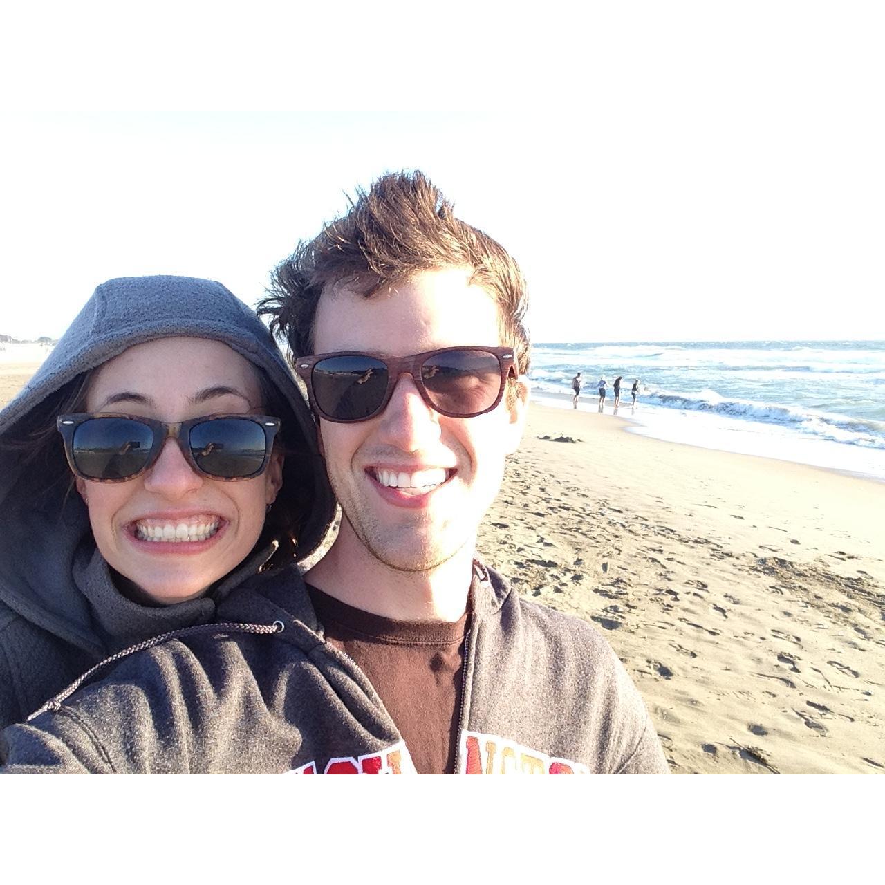 Beach again! Probably a cold beach that time