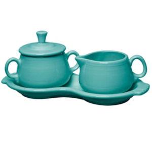 New Retired 4-Piece Sugar Bowl and Creamer Set with Tray